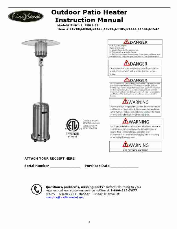 Fire Sense Patio Heater Manual-page_pdf